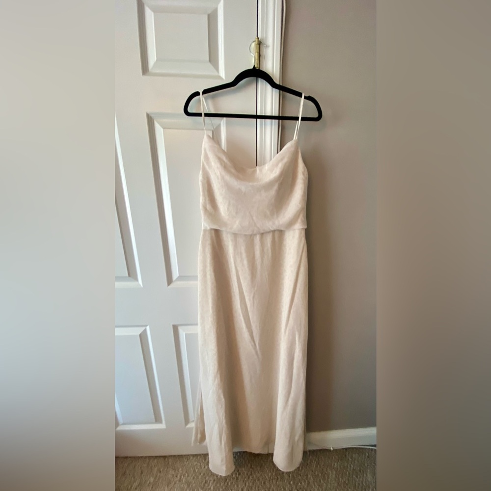 Revelry Skye Chiffon Floral Print Dress - Champagne Posey - Size 10 - NWT